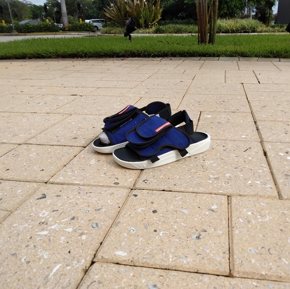 Nike Air Jordan LS Slide Men's Flight Strap Stash Pocket Royale Blue Size 12 - Picture 3 of 7